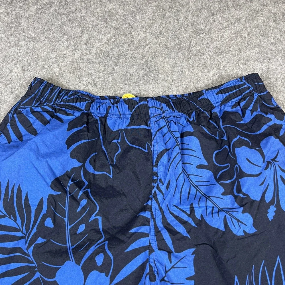 Polo Sport Ralph Lauren Swim Trunks Large Blue Tropical Hibiscus Mesh Lined 9